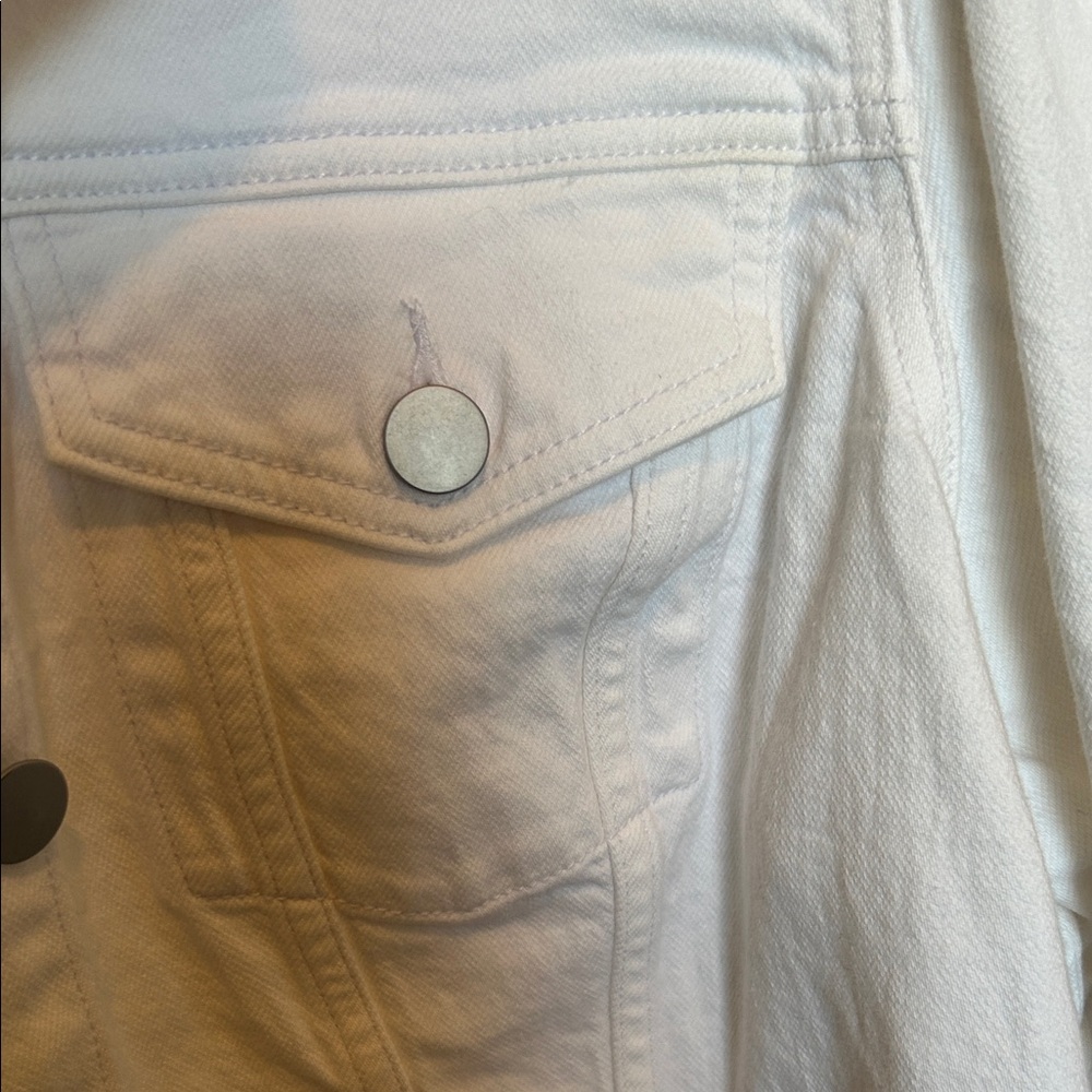 Torrid White Puff Sleeve Jean Jacket - Picture 3 of 6